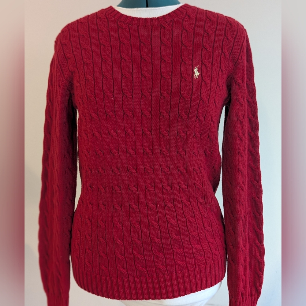 Ralph Lauren Crimson Knit Sweater